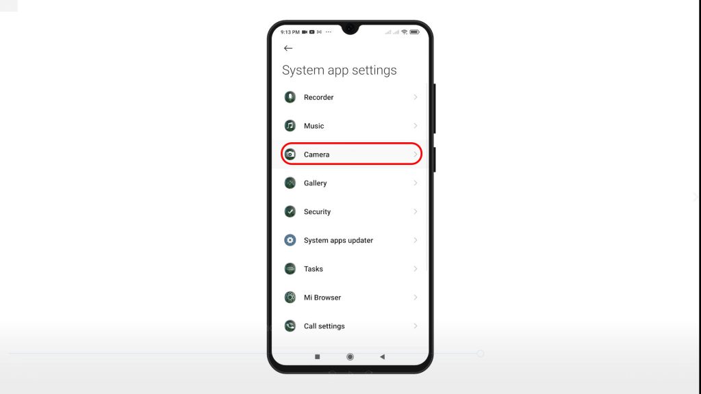 change set redmi note8pro camera app storage to sd card cam