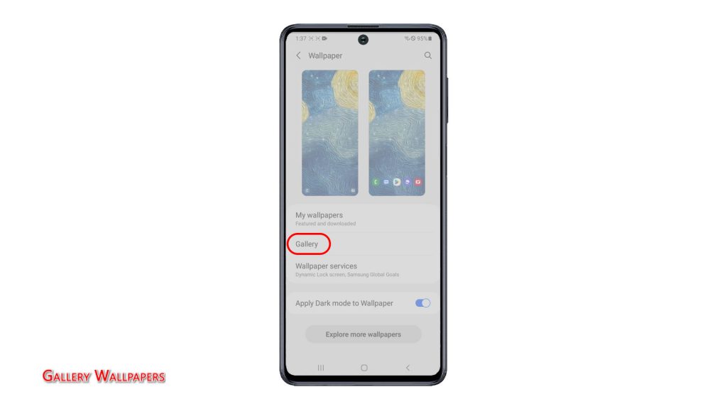 How to Change or Set New Wallpaper on Samsung Galaxy M51 6 change set wallpaper galaxy m51 gallery