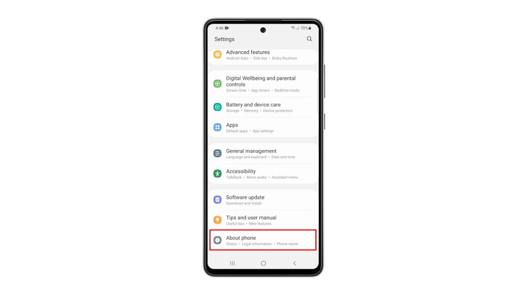 enable developer mode galaxy a71 3