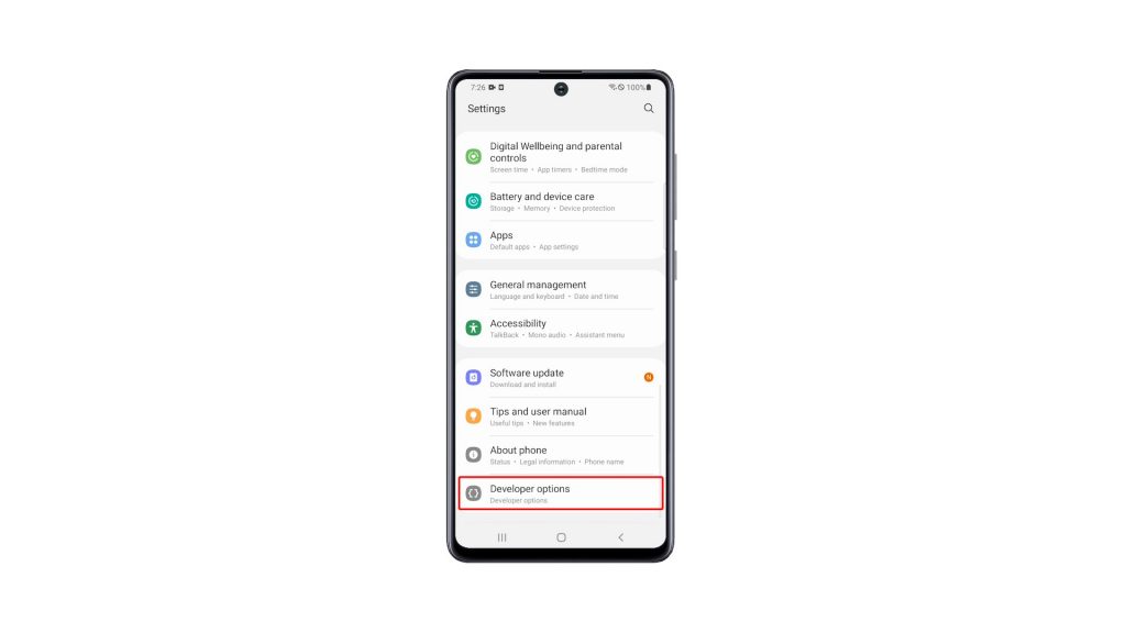 enable usb debugging galaxy a51 6