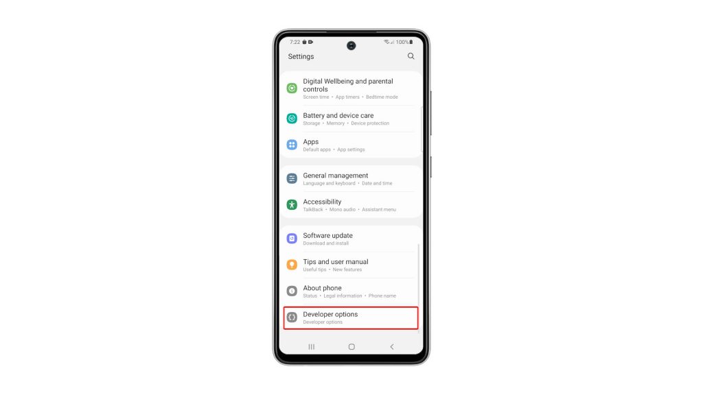 enable usb debugging galaxy a52 6