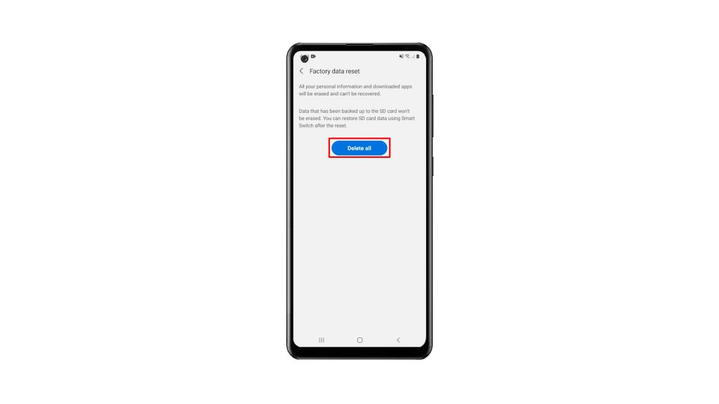 factory reset galaxy a21s 6