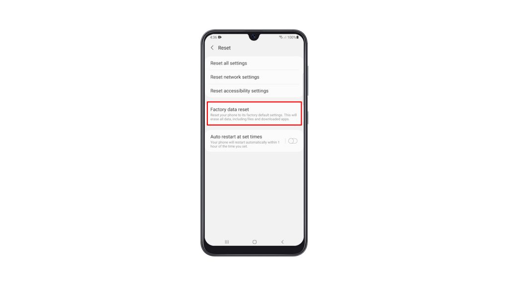 factory reset galaxy a32 5