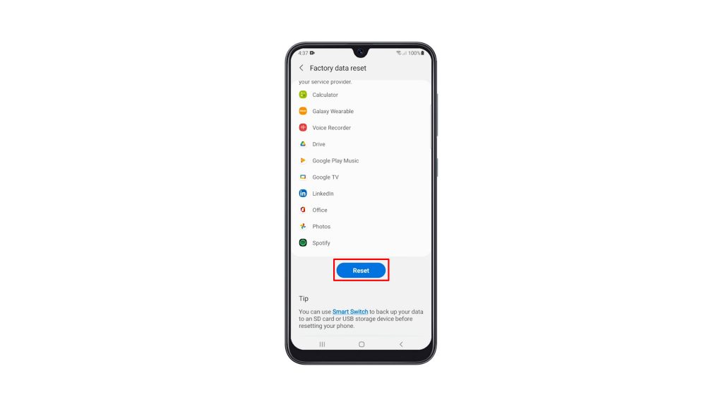 factory reset galaxy a32 6