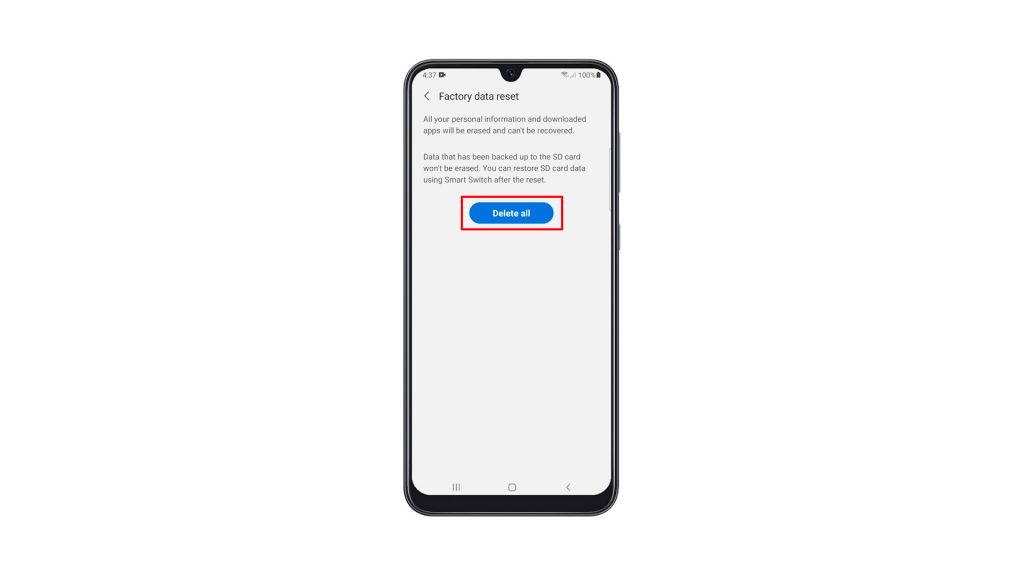 factory reset galaxy a32 7