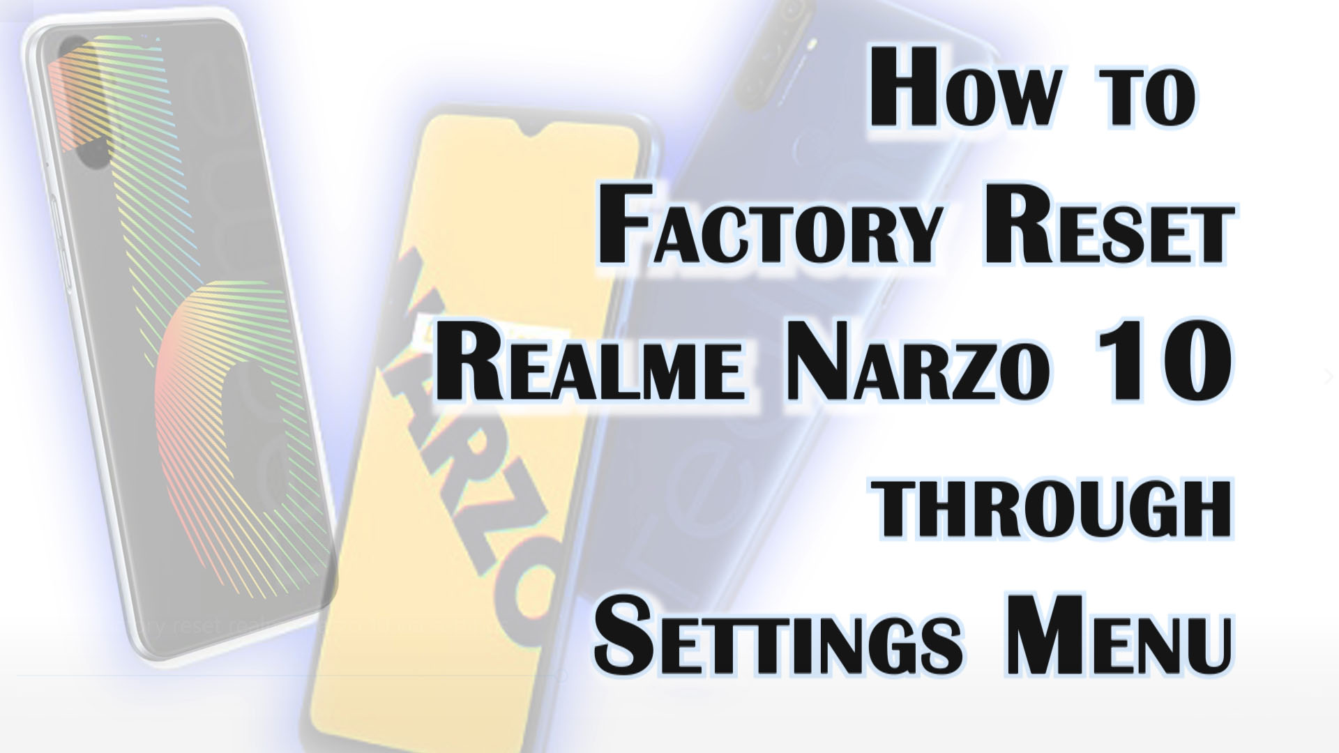 realme narzo 10 factory reset