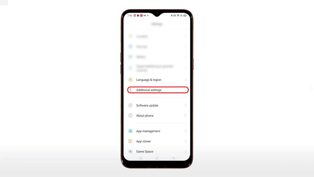 factory reset realme narzo10 via settings moresettings