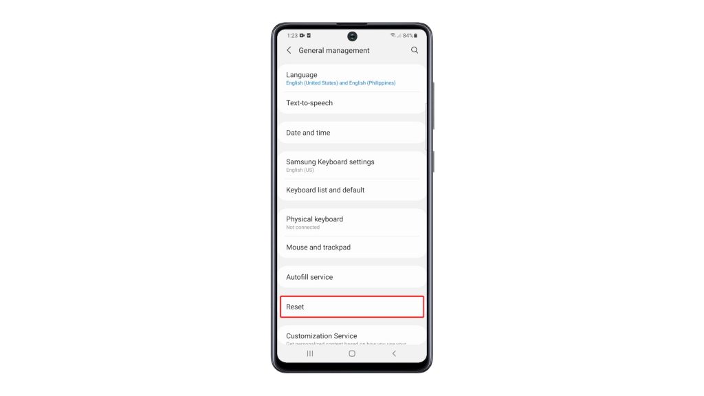 reset accessibility settings galaxy a51 3