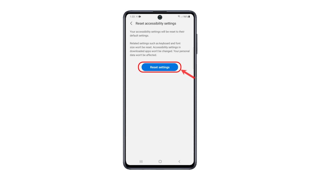 reset accessibility settings galaxy m51 rsb