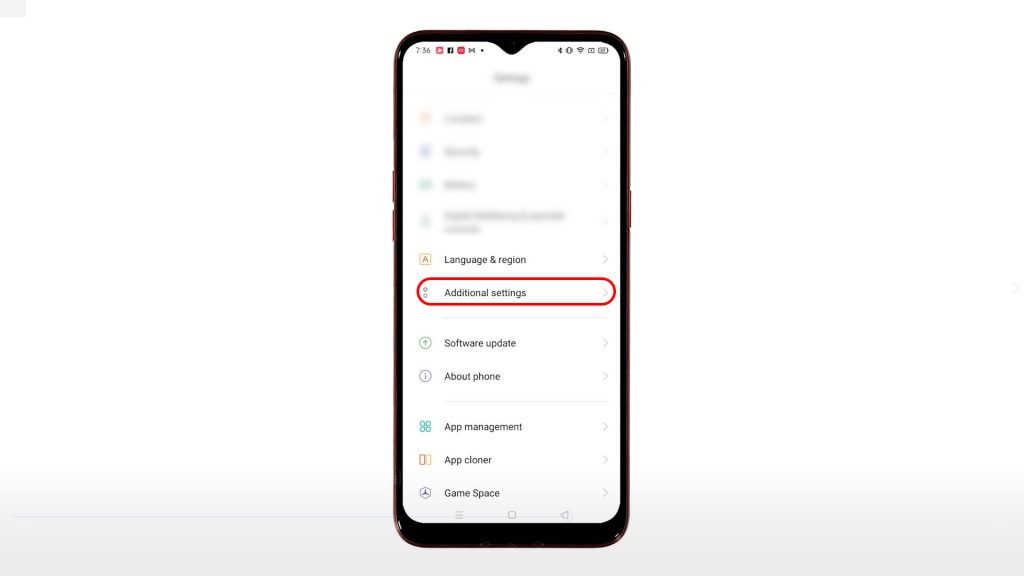 reset all settings realme narzo10 addsettings