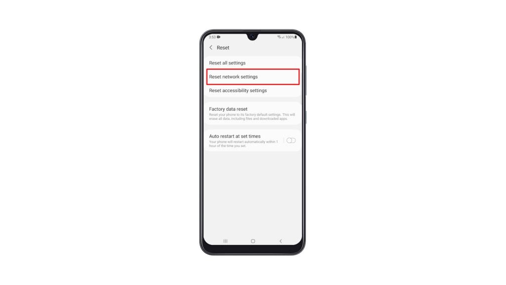 reset network settings galaxy a32 4