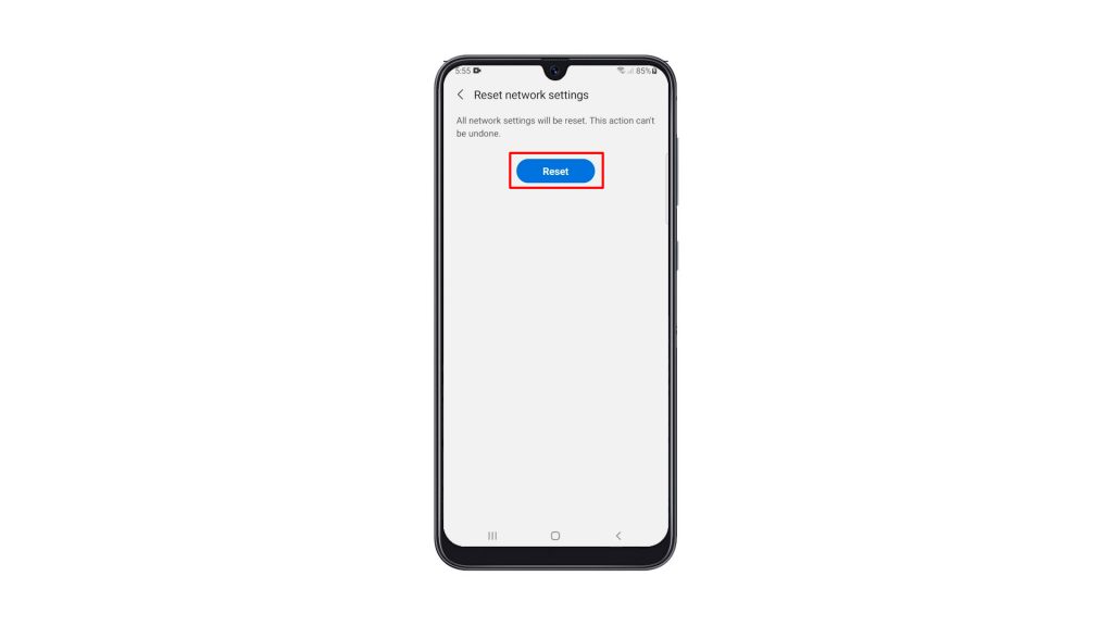 reset network settings galaxy a50 6