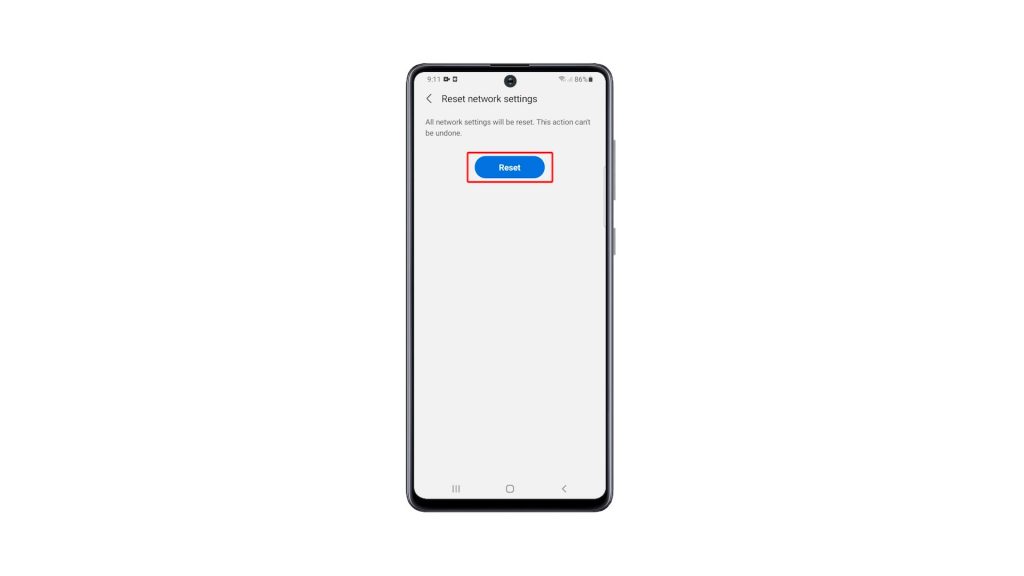 reset network settings galaxy a51 6