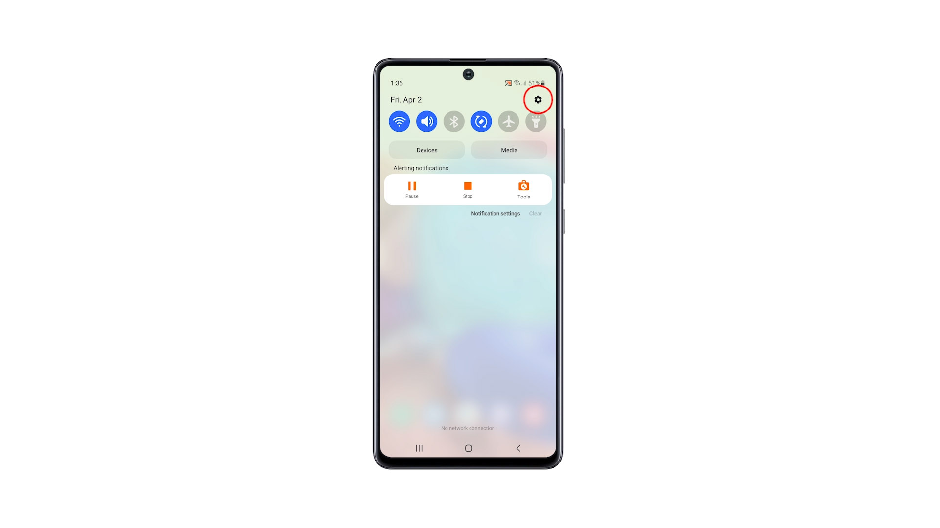 samsung a71 led notification