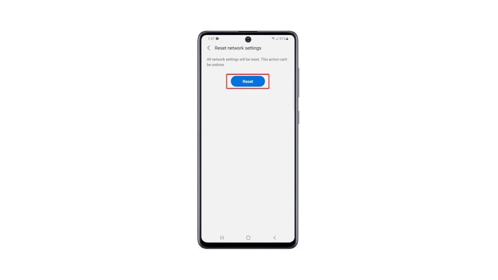 reset network settings galaxy a71 6