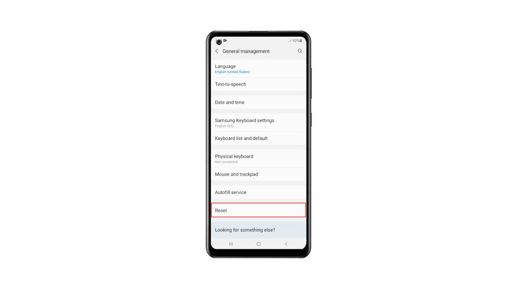 reset settings galaxy a21s 3