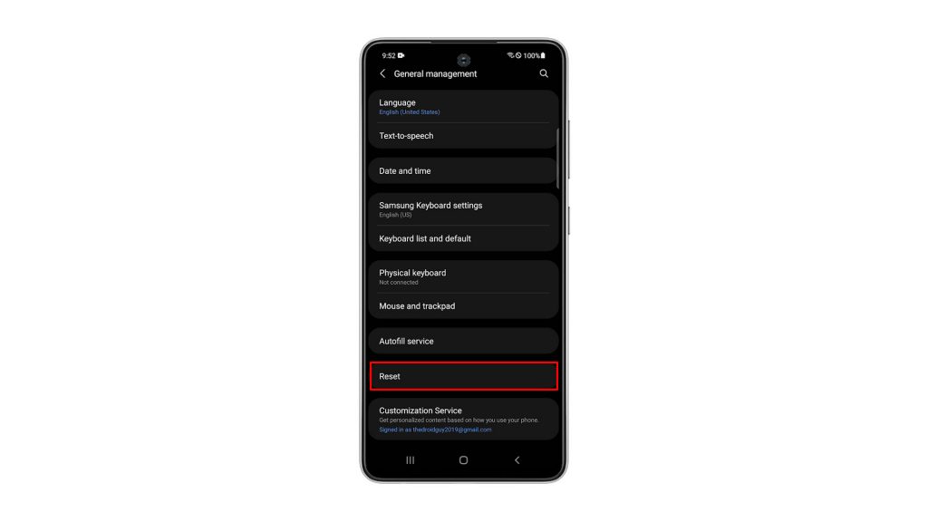 reset settings galaxy a52 3