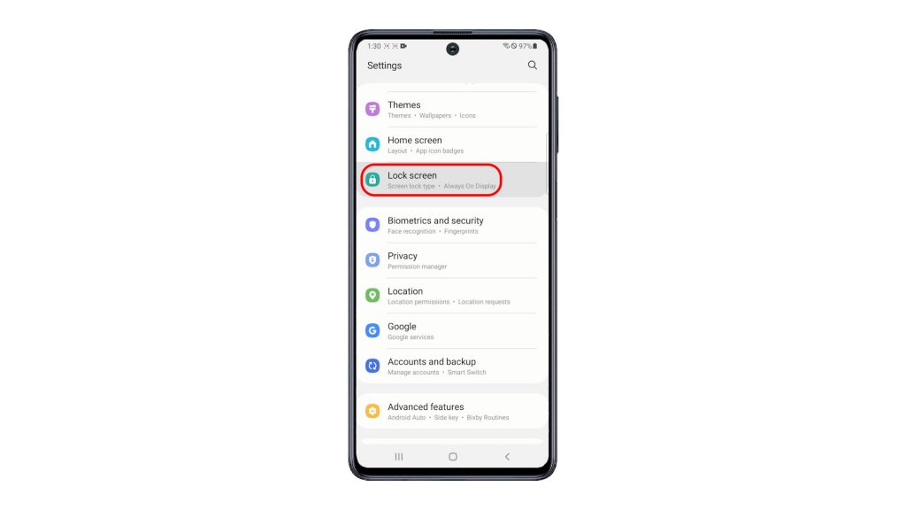 set add password on galaxy m51 lockscreen