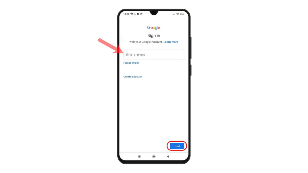 set up gmail account redmi note8pro enteremailnext