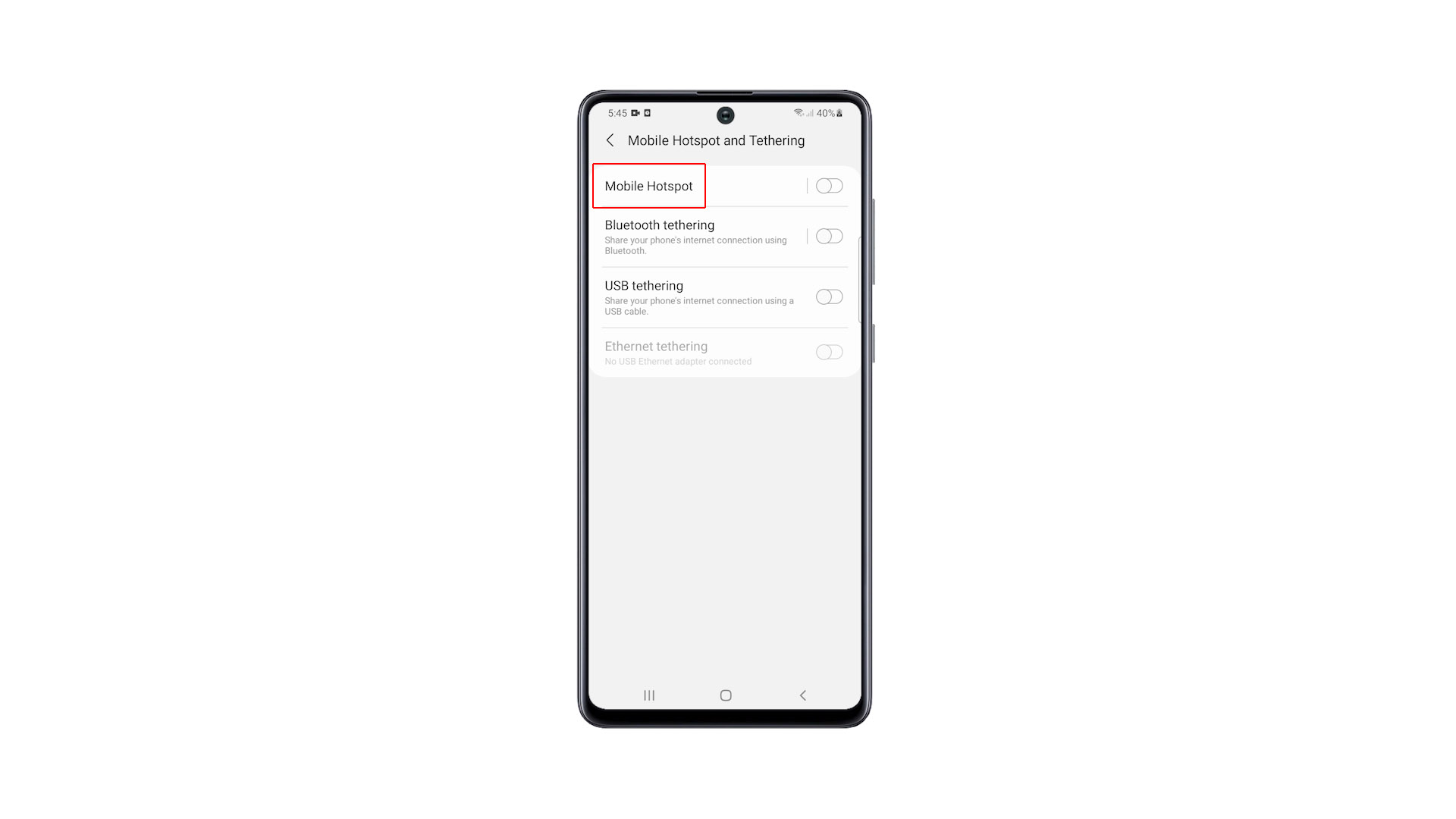 samsung a71 hotspot