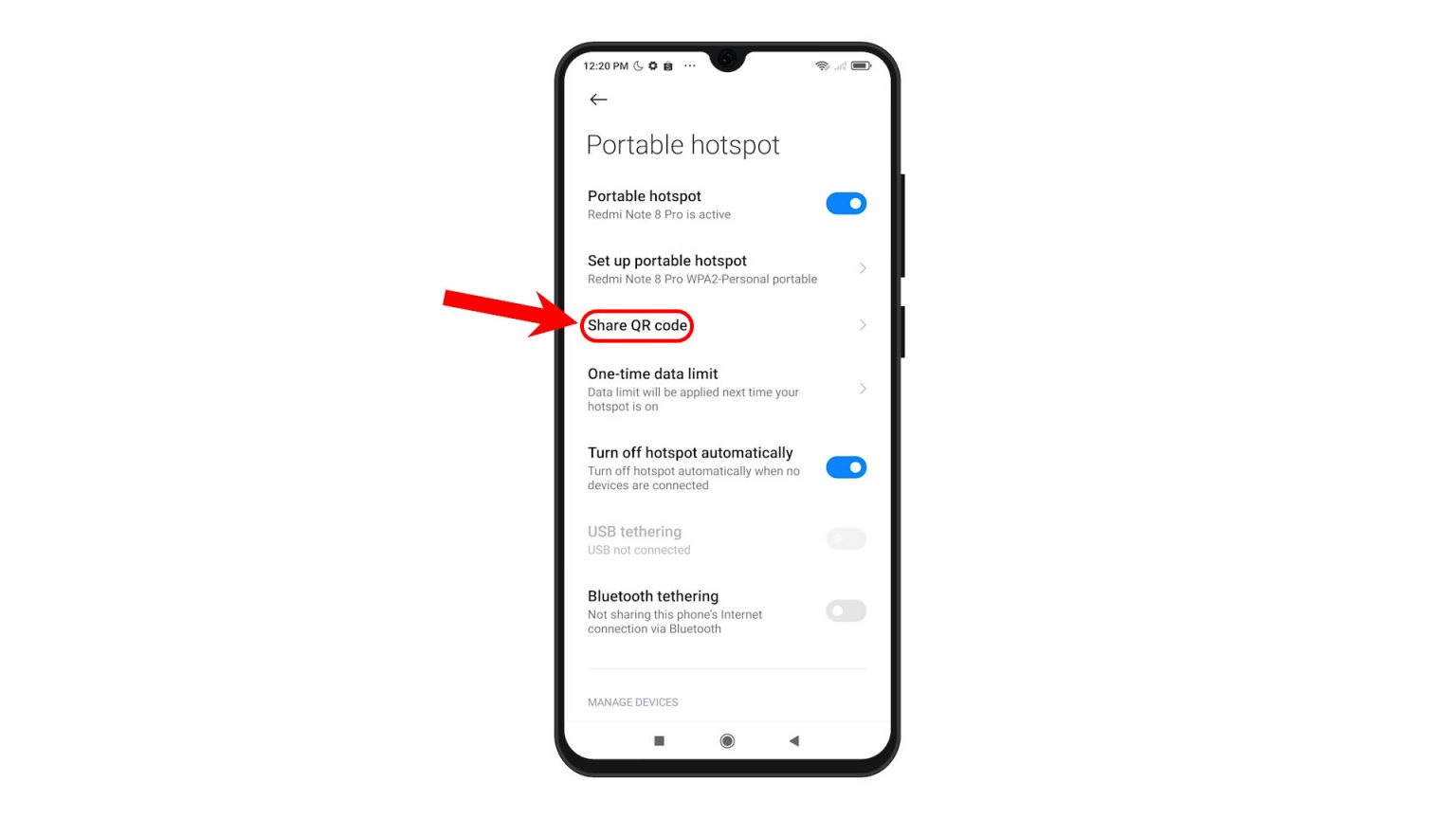 How to Enable and Set Up Portable Hotspot on Redmi Note 8 Pro