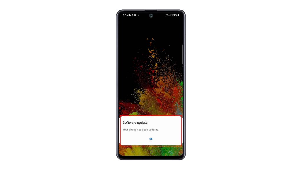 update the firmware galaxy a51 7