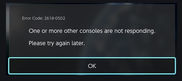 Fix: Nintendo Switch “One Or More Other Consoles Not Responding” Error