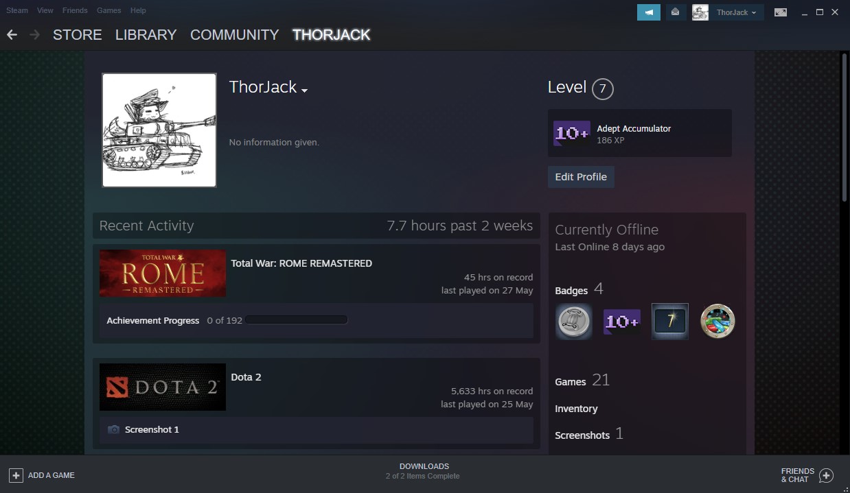 Steam Profile 