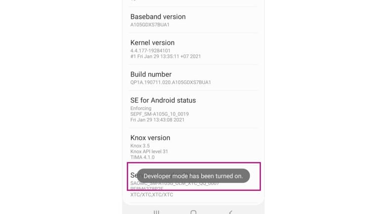 How to Enable Developer Options On Samsung Galaxy A20