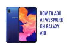 add a password on galaxy a10