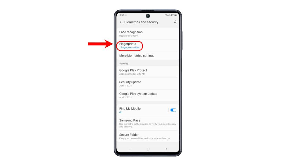 add fingerprint galaxy m62 fingerprints
