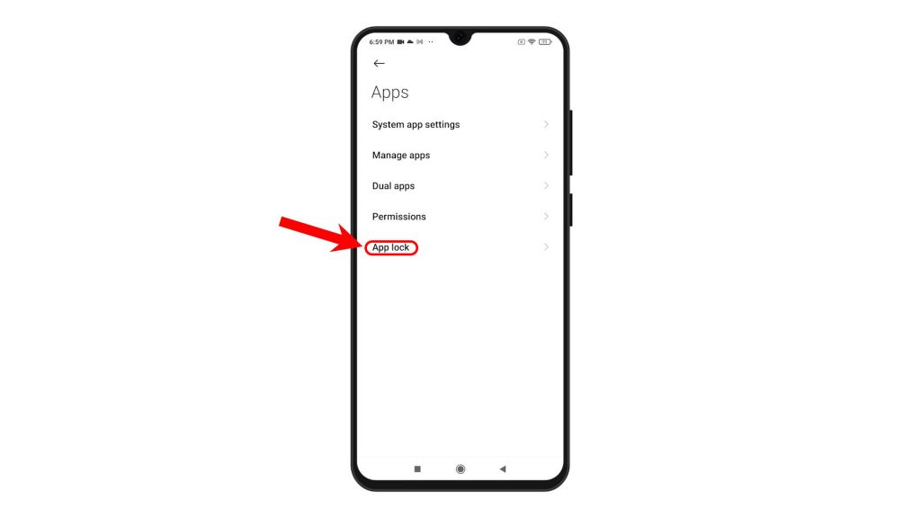 enable app lock redmi note 8 app lock