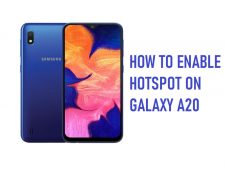 enable portable hotspot on galaxy a20