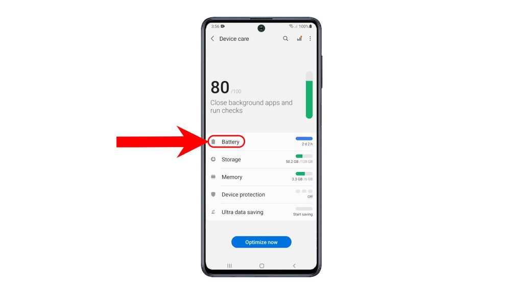 enable power saving mode galaxy a50 battery