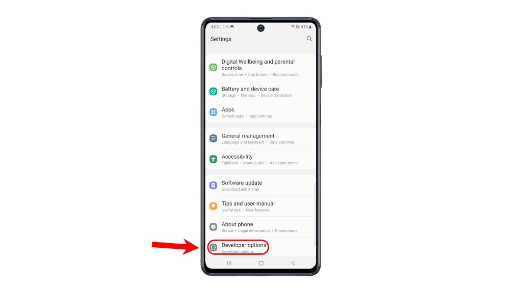 enable usb debugging mode galaxy m62 devoptions