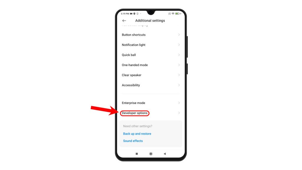 enable usb debugging redmi note8 devoptions