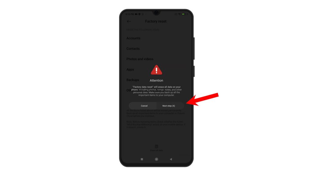 master reset factory reset redmi note 8 nextconfirm