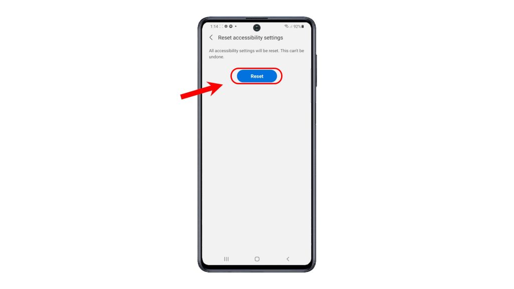 reset accessibility settings galaxy m62 confirmreset