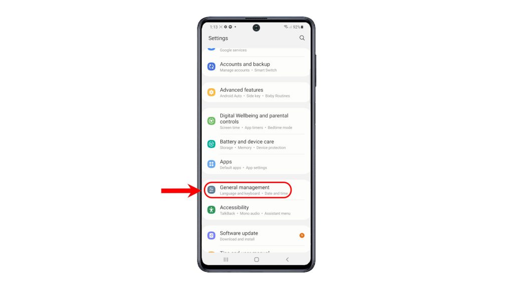 reset accessibility settings galaxy m62 genmngt