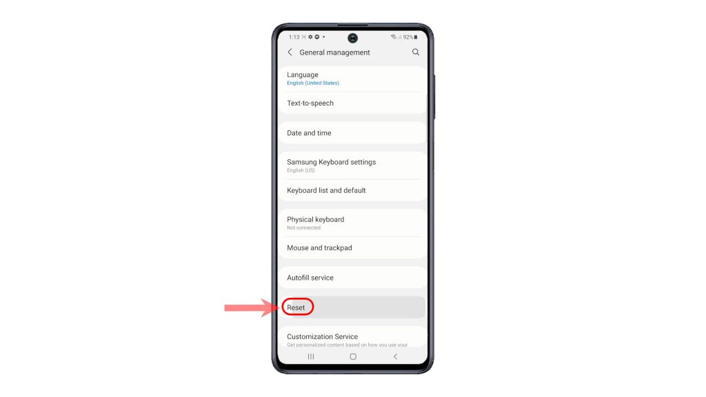 reset accessibility settings galaxy m62 reset