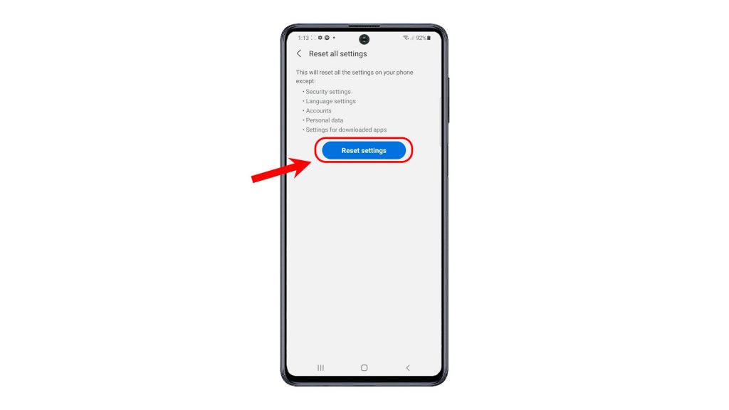 reset all settings galaxy m62 resetstngs
