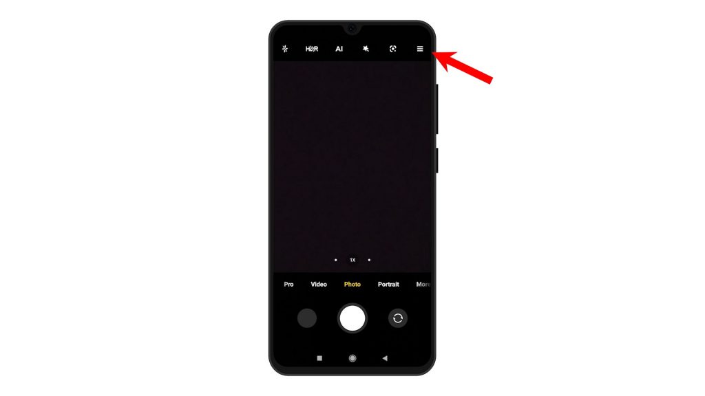 reset camera redmi note8 menuicon