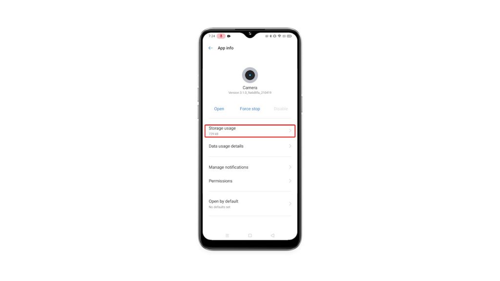 reset camera settings realme 6i 7