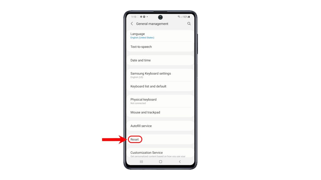 reset network settings galaxy m62 reset