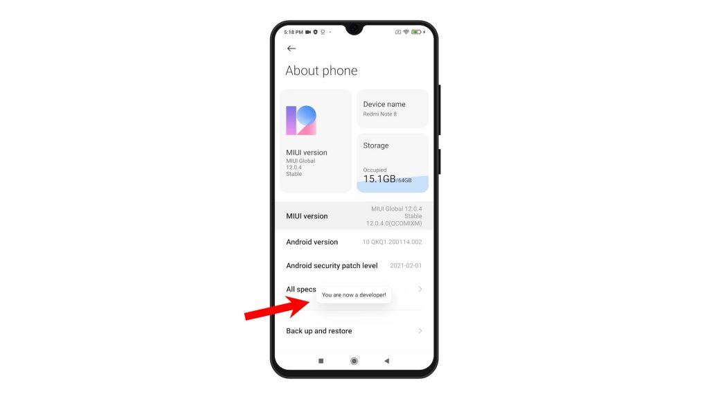 unlock developer options redmi note8 hidden features unlocked