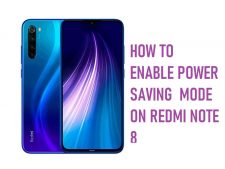 how to enable power saving mode on redmi note 8