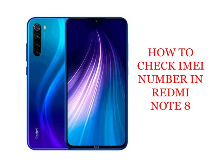 How To Check IMEI Number in Redmi Note 8