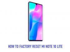 How To Factory Reset Mi Note 10 Lite