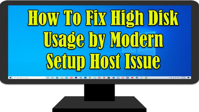 High Disk Usage by Modern Setup Host