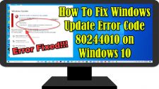 Windows Update Error Code 80244010